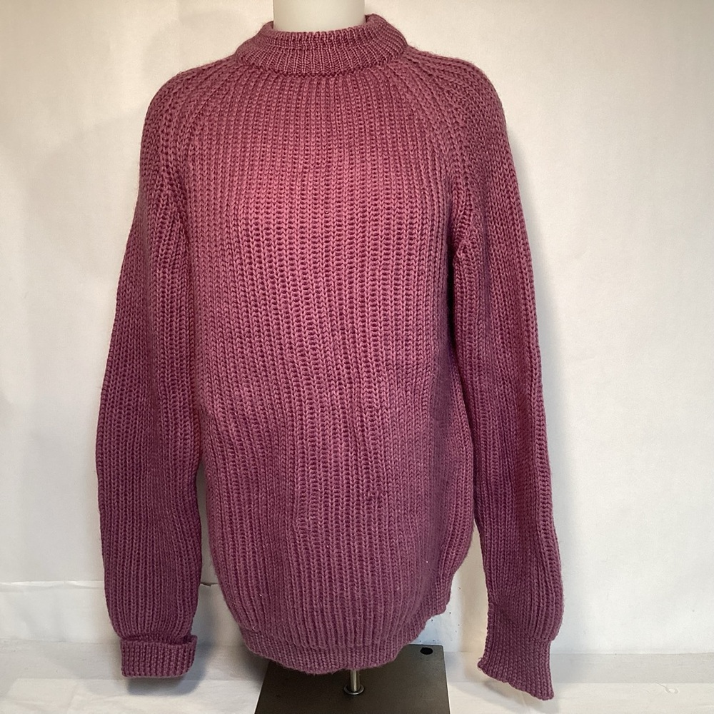 Vintage Lavender Fisherman’s Sweater made in England Women’s size Large